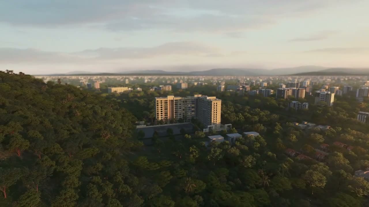 Luxe Towers residences at dusk